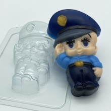 Форма для отливки шоколада "Малыш/Полицейский"